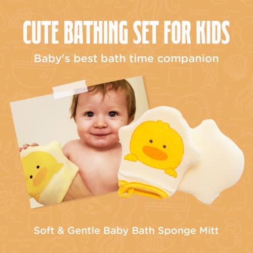 מתנת ספוג אמבטיה לתינוקות או פעוטות | ספוג מקלחת ואמבטיה, קרצוף, לופה | כל פילינג טבעי ועדין - אושר רופאי ילדים